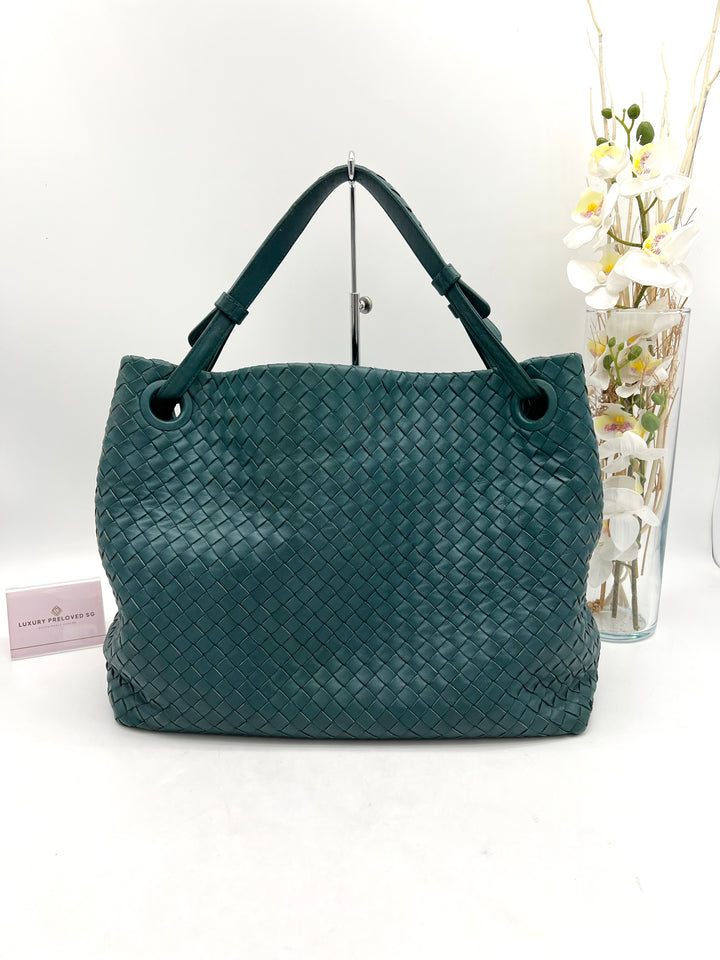 BOTTEGA VENETA INTRECCIATO WOVEN NAPPY SHOULDER BAH