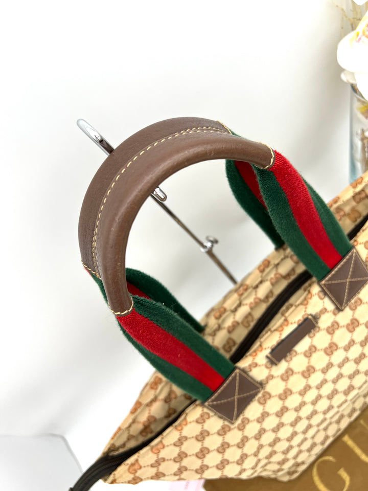 GUCCI OPHIDIA CANVAS TOTE BAG