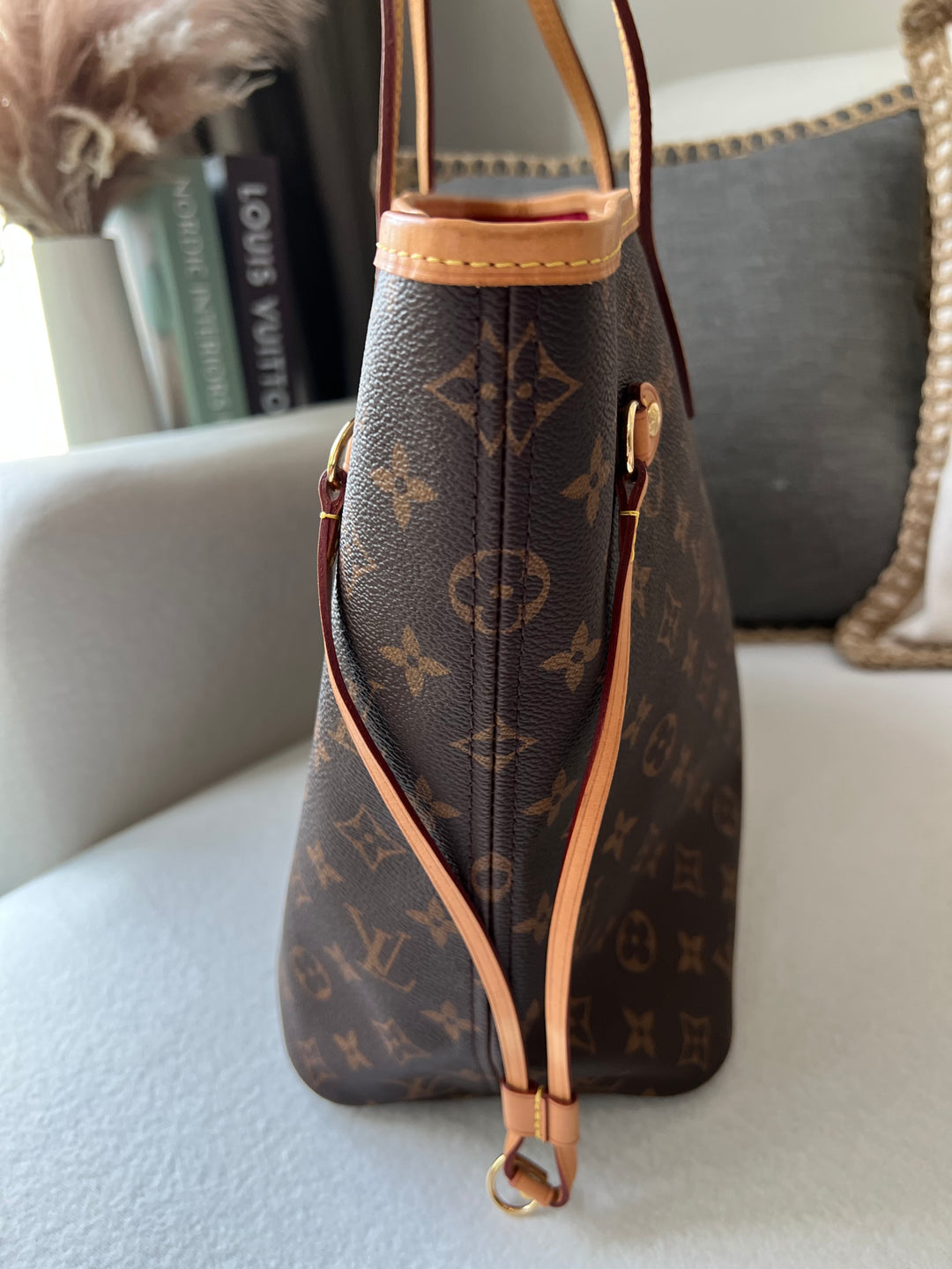 LOUIS VUITTON NEVERFULL MM MONOGR W/ POUCH ( RFID )