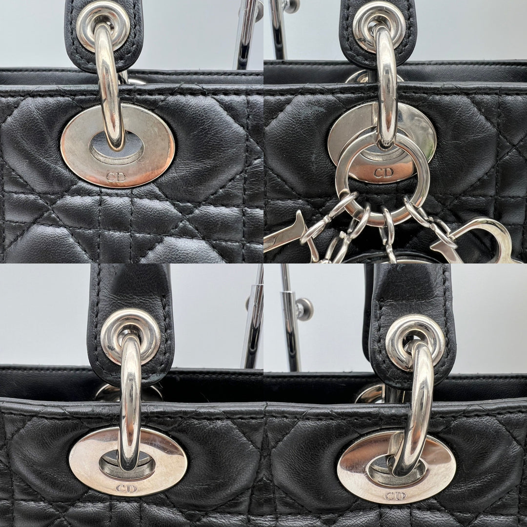 CHRISTIAN DIOR LADY DIOR LAMBSKIN LEATHER