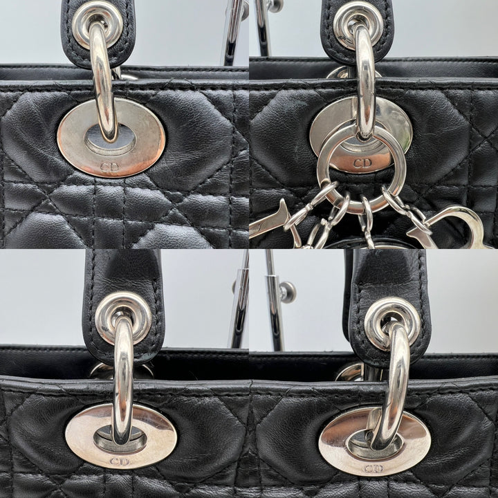 CHRISTIAN DIOR LADY DIOR LAMBSKIN LEATHER