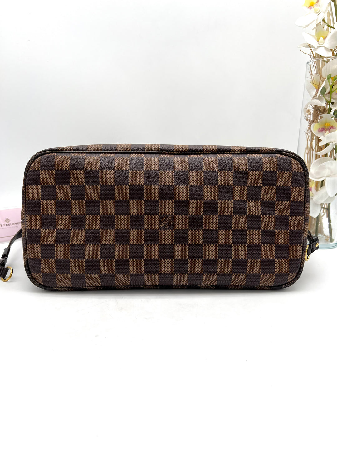 LOUIS VUITTON NEVERFULL MM DAMIER W/ POUCH