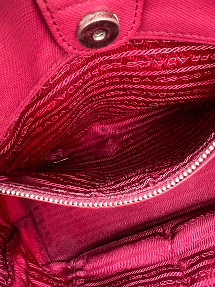 PRADA QUILTED TESSUTO CHAIN SHOULDER BAG