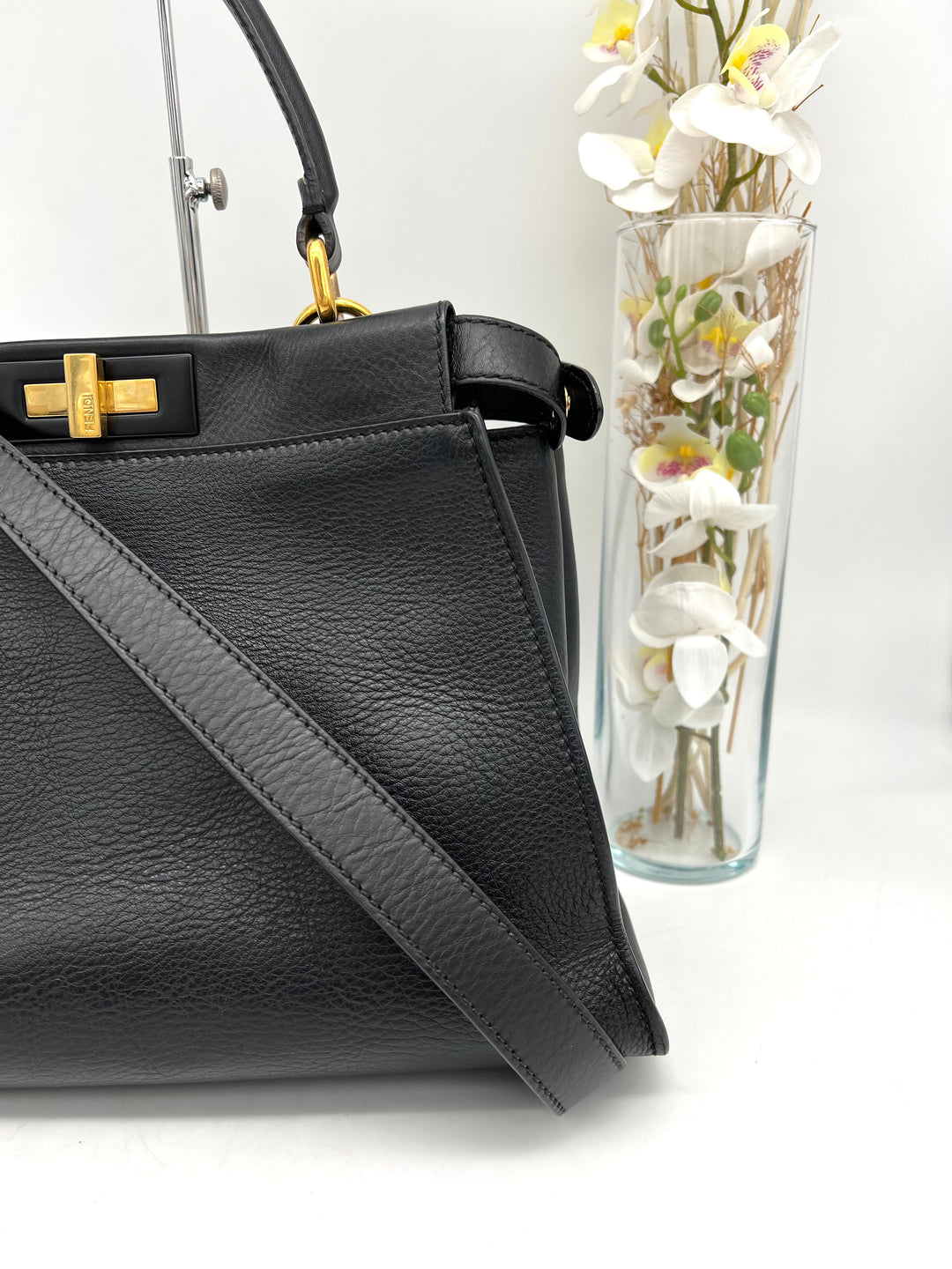 FENDI PEEKABOO SOFT LEATHER BLACK MEDIUM