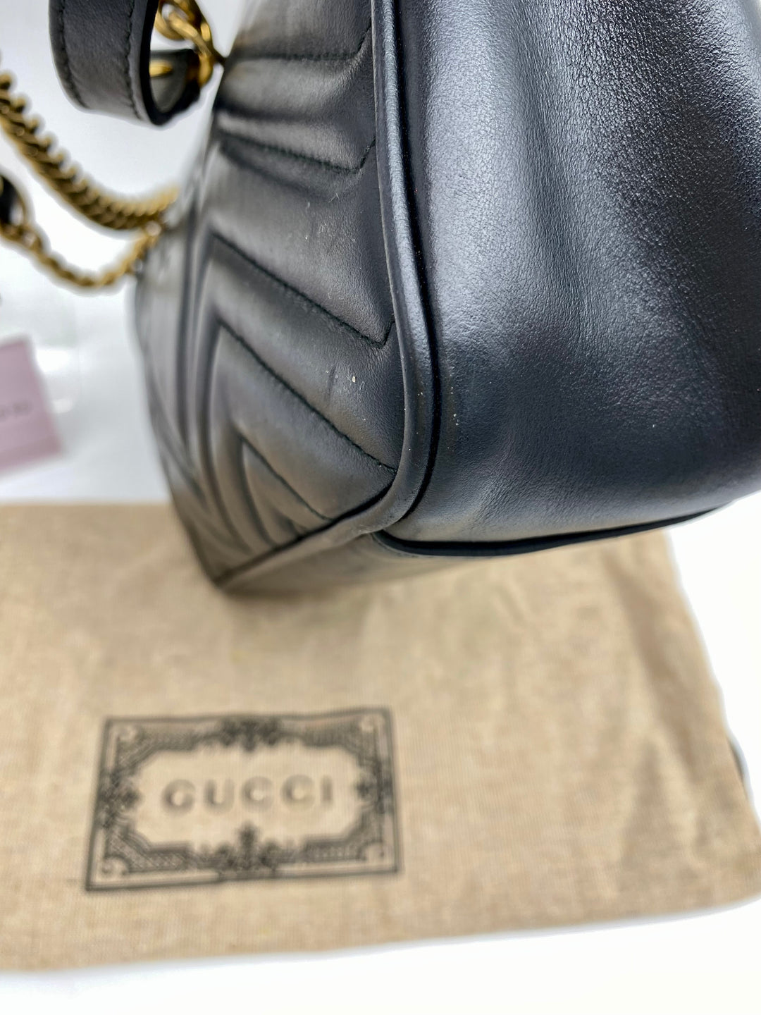 GUCCI MARMONT QUILTED GHW SHOULDER BAG