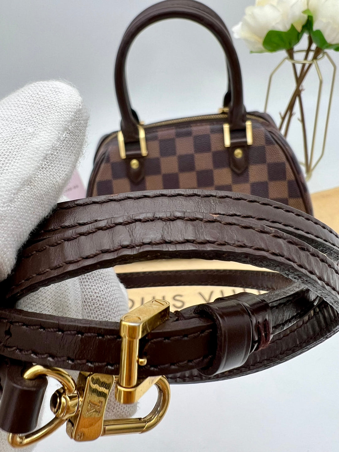 LOUIS VUITTON MINI RIBERA DAMIER EBENE