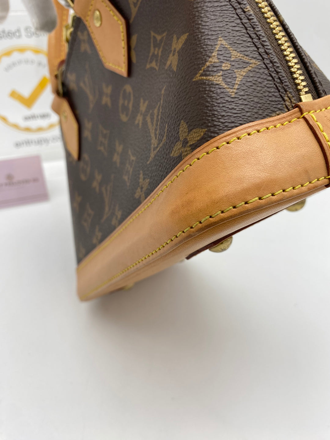 LOUIS VUITTON ALMA BB MONOGRAM MICROCHIPPED