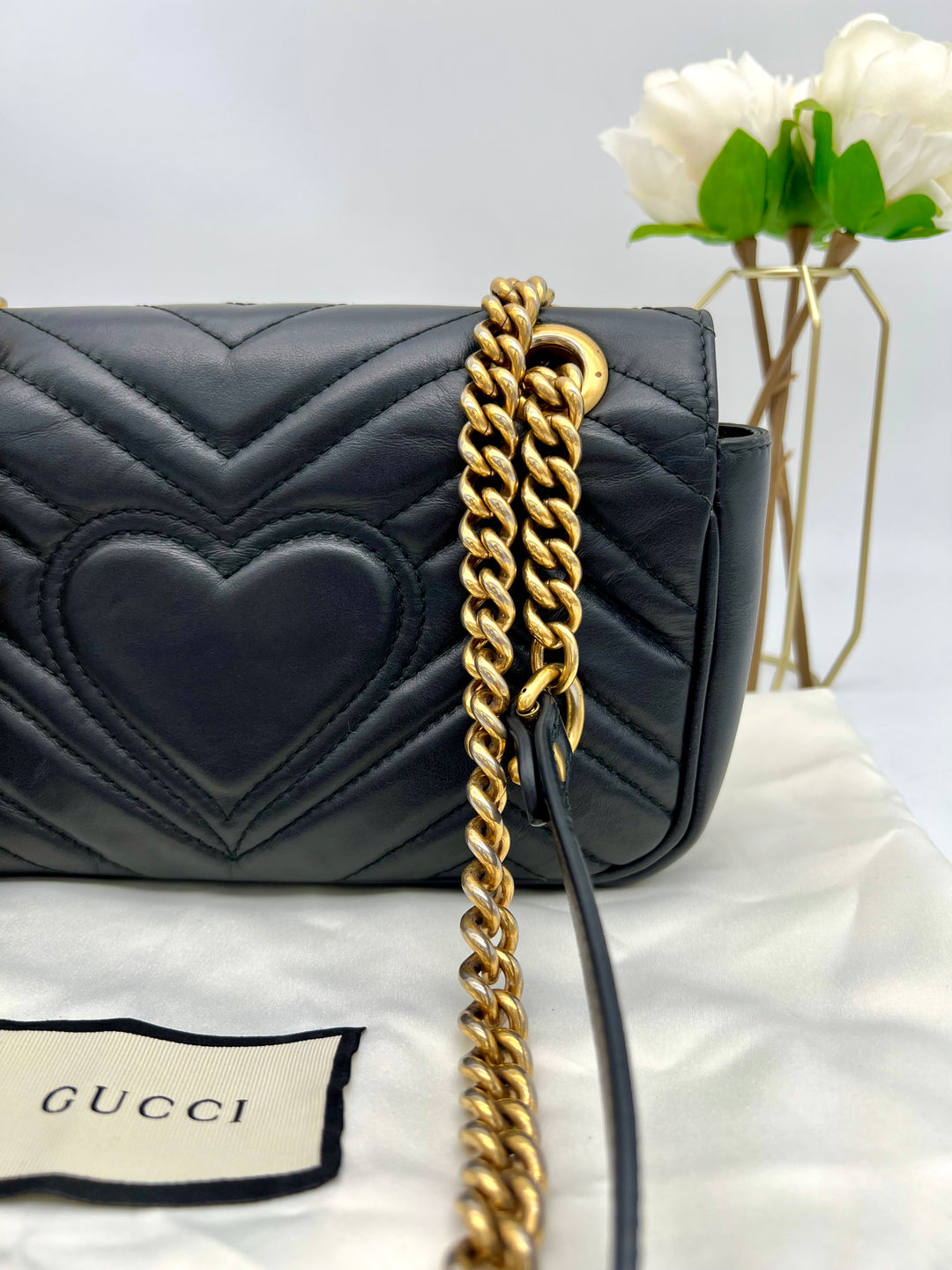 GUCCI MARMONT QUILTED GHW SHOULDER BAG