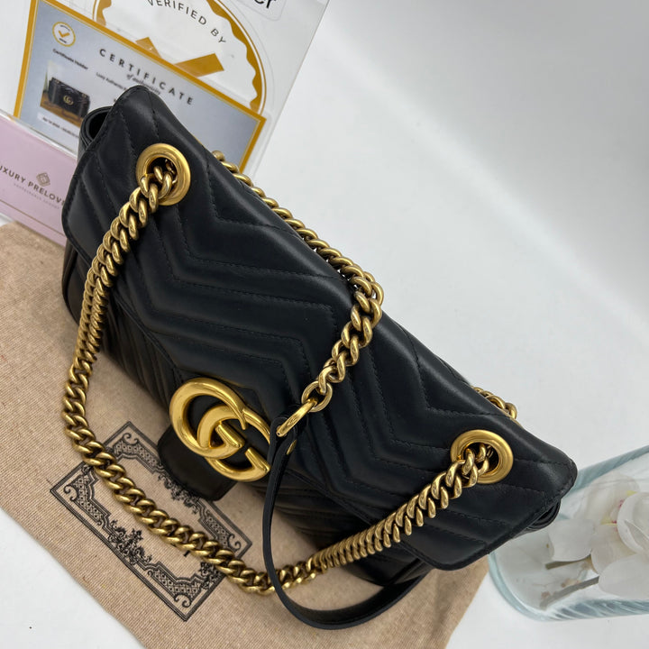 GUCCI MARMONT QUILTED GHW SHOULDER BAG