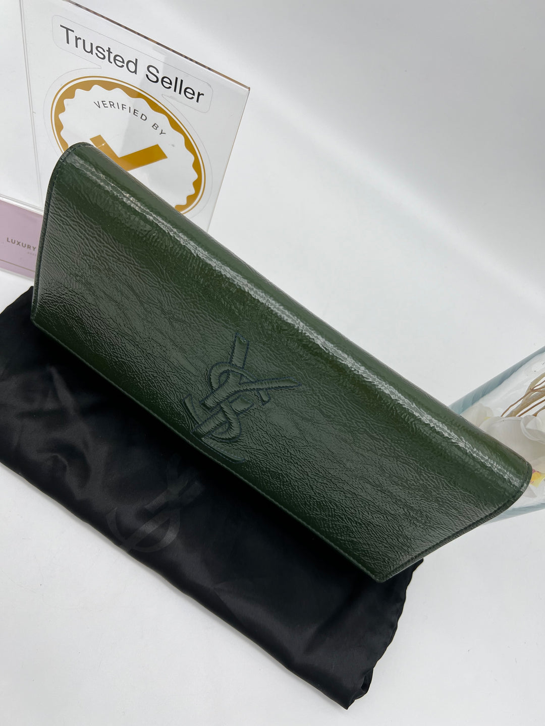 YVES SAINT LAURENT PATENT CLUTCH