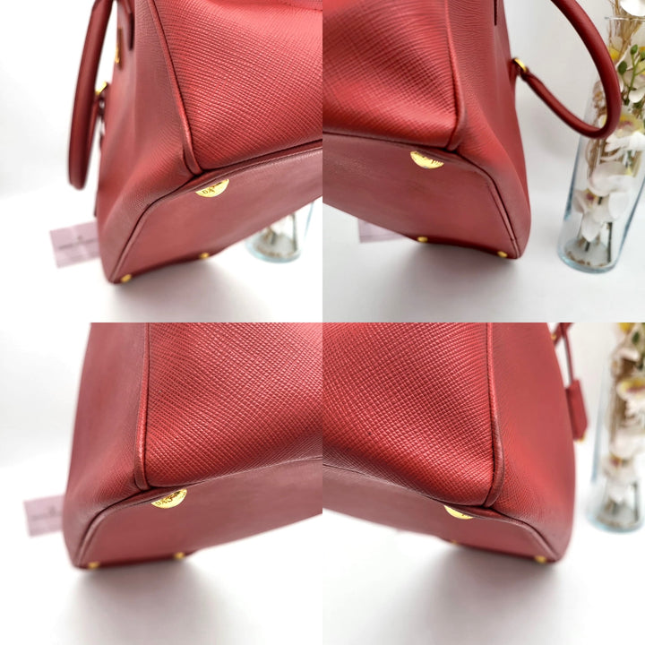 PRADA SAFFIANO DOUBLE ZIP