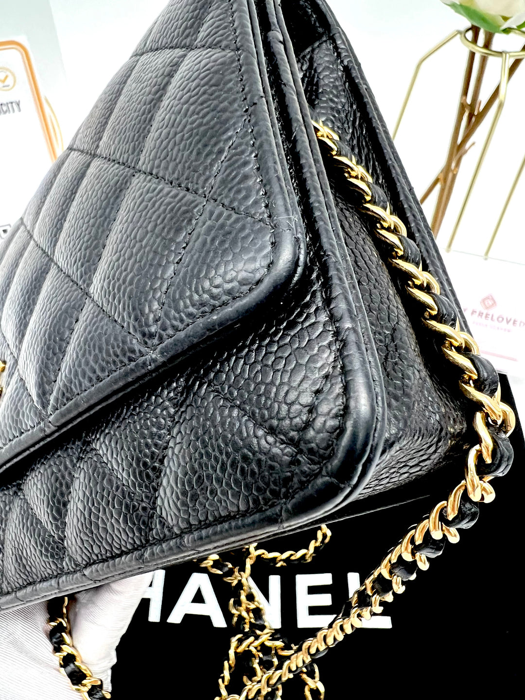 CHANEL CAVIAR WALLET ON CHAIN