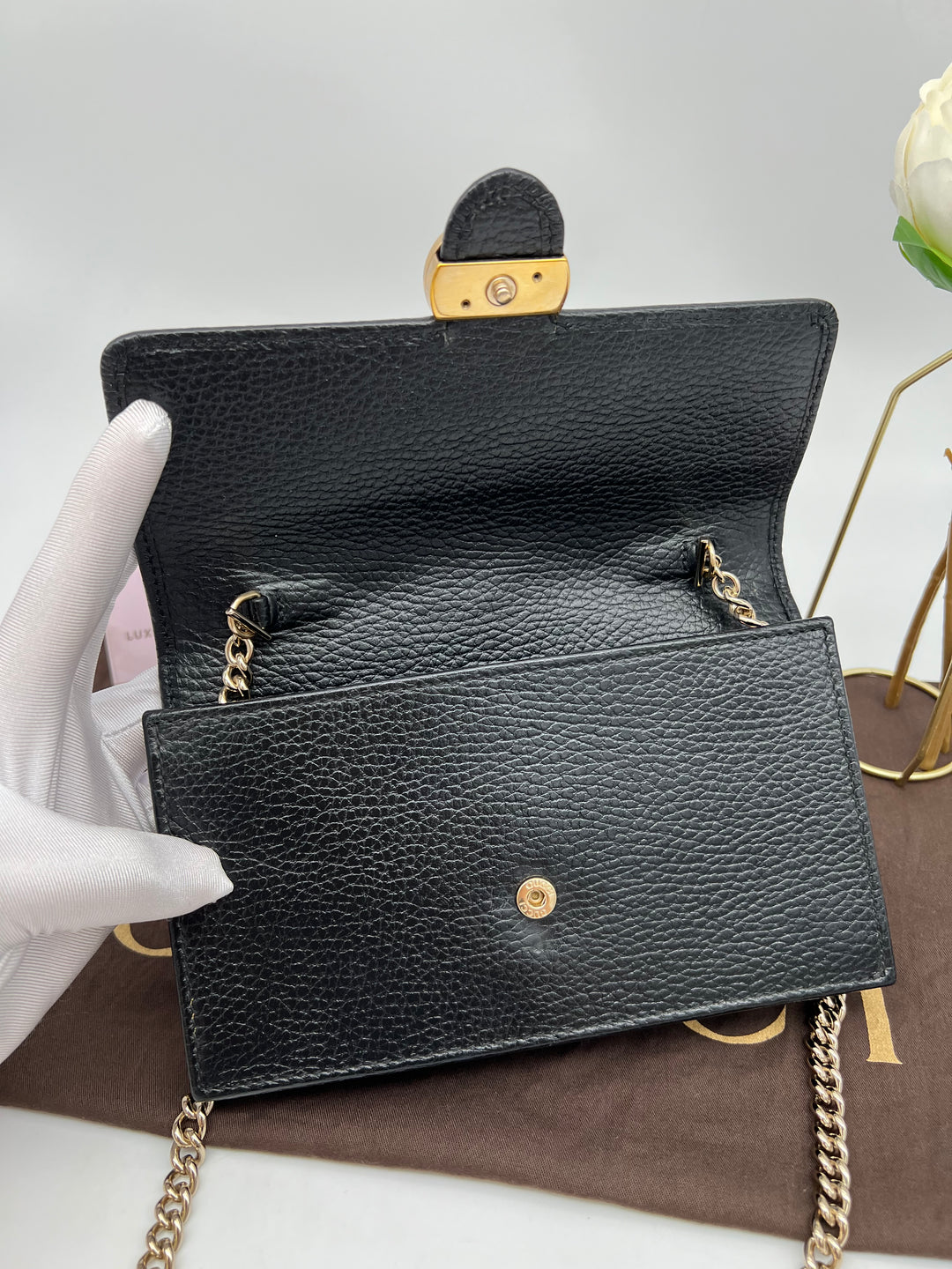 GUCCI CALFSKIN INTERLOCKING WOC