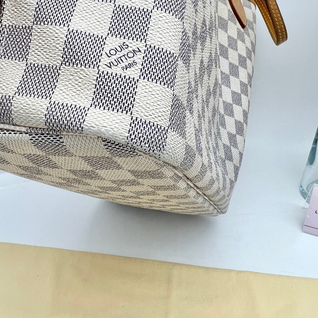 LOUIS VUITTON NEVERFULL MM AZUR W/ POUCH