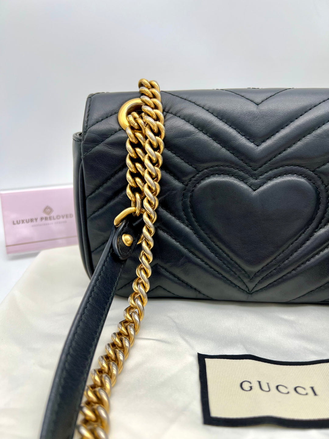 GUCCI MARMONT QUILTED GHW SHOULDER BAG