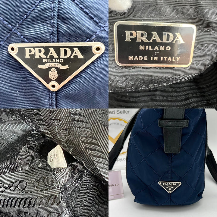 PRADA QUILTED NYLON SHOULDER BAG