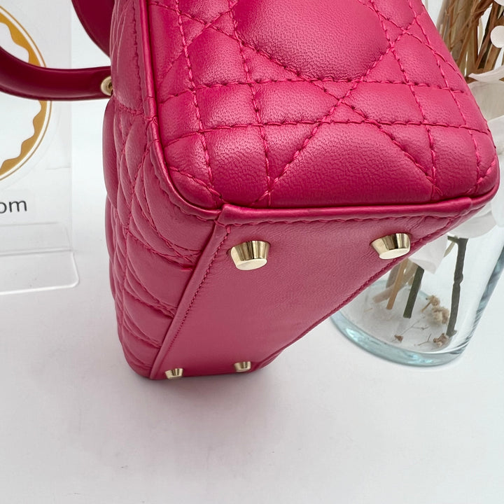 CHRISTIAN DIOR LADY DIOR MINI LAMBSKIN