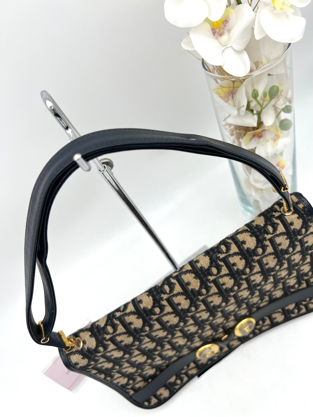 CHRISTIAN DIOR TROTTER CANVAS SHOULDER BAG