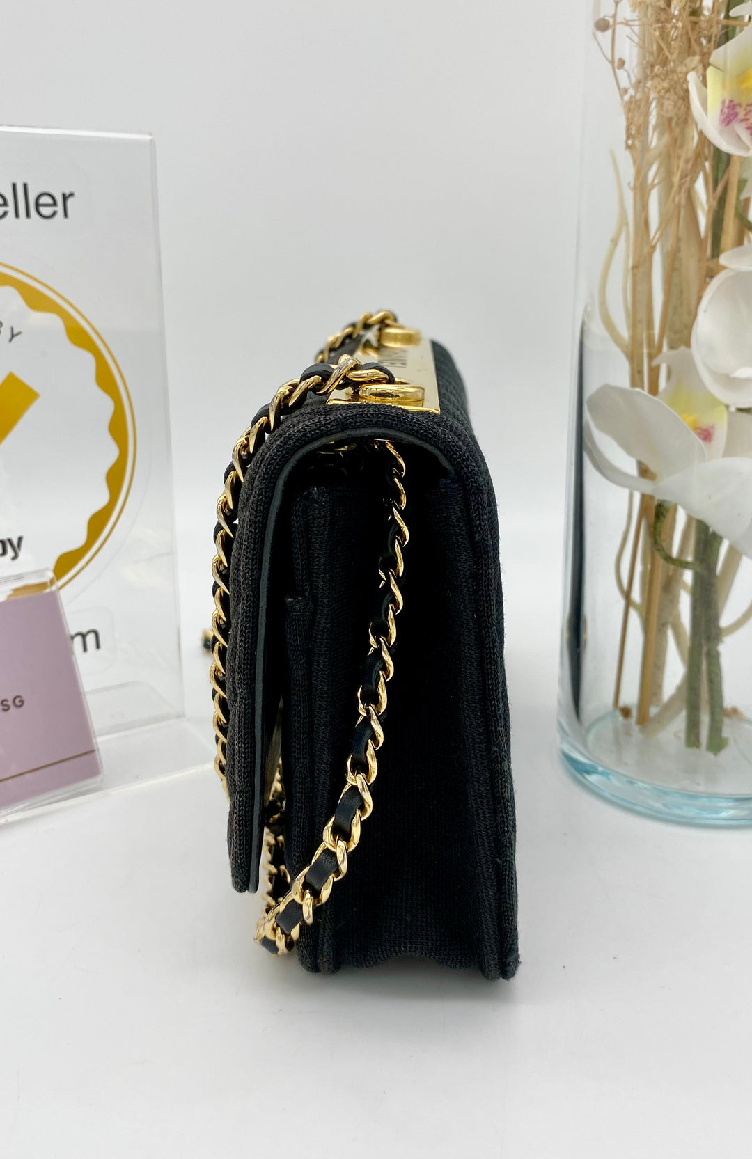 CHANEL TRENDY JERSEY WALLET ON CHAIN