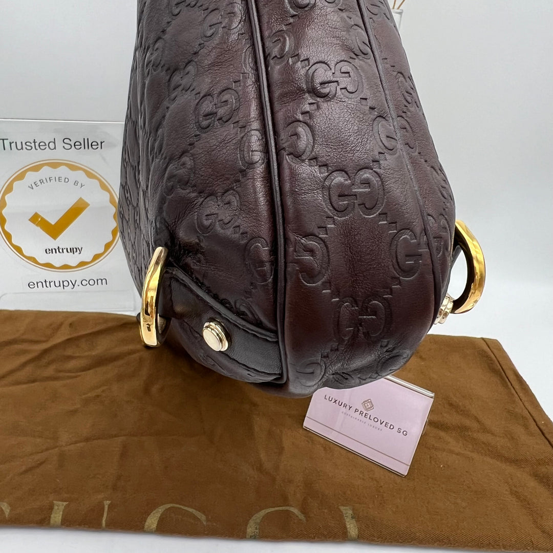 GUCCI  GG LEATHER  ABBEY SHOULDER BAG