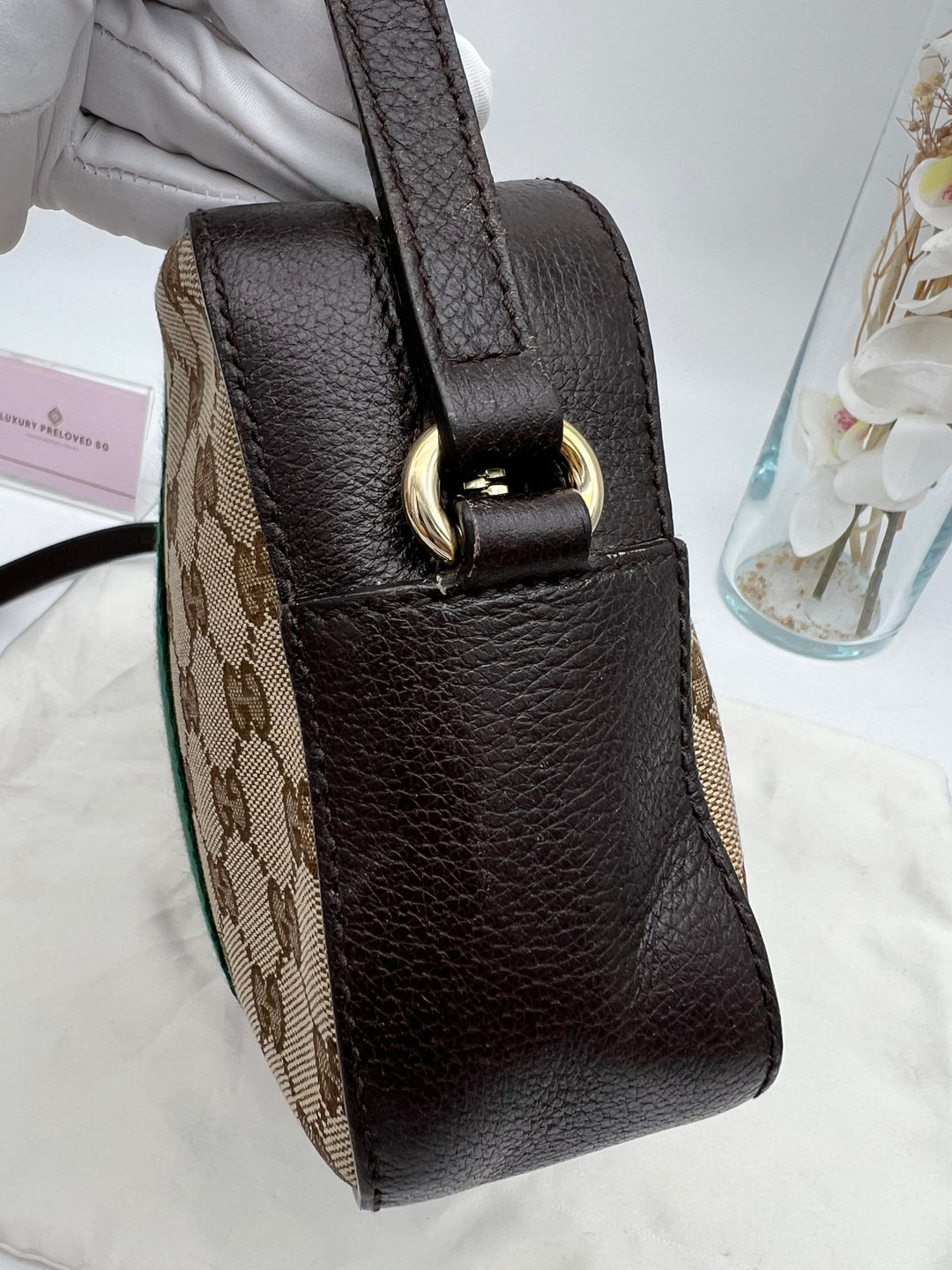 GUCCI OPHIDIA SUPREME CANVAS CAMERA BAG