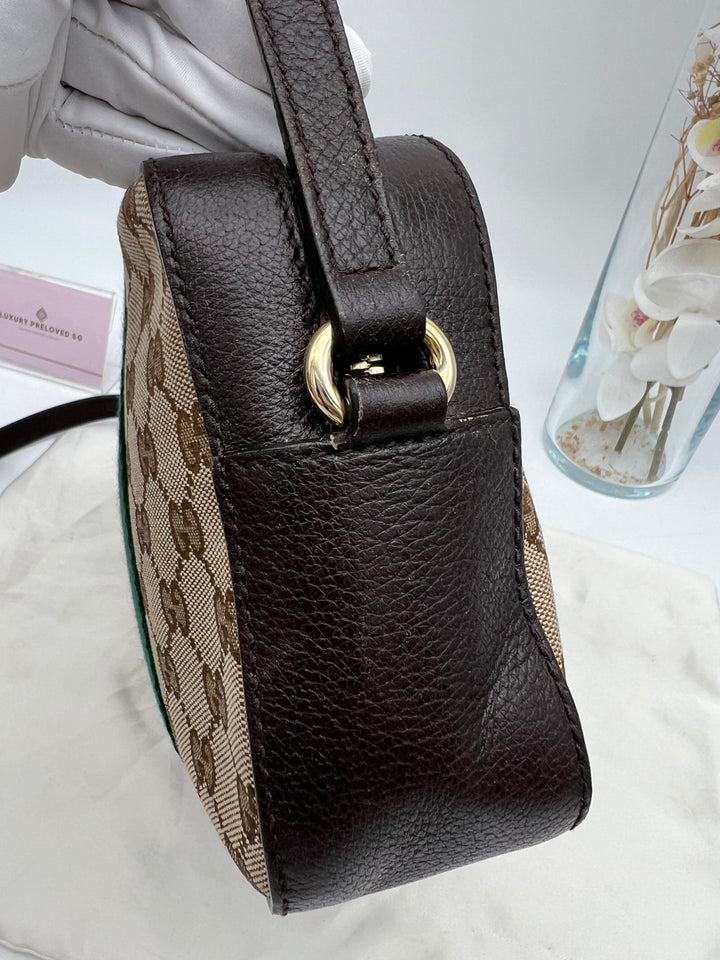 GUCCI OPHIDIA SUPREME CANVAS CAMERA BAG