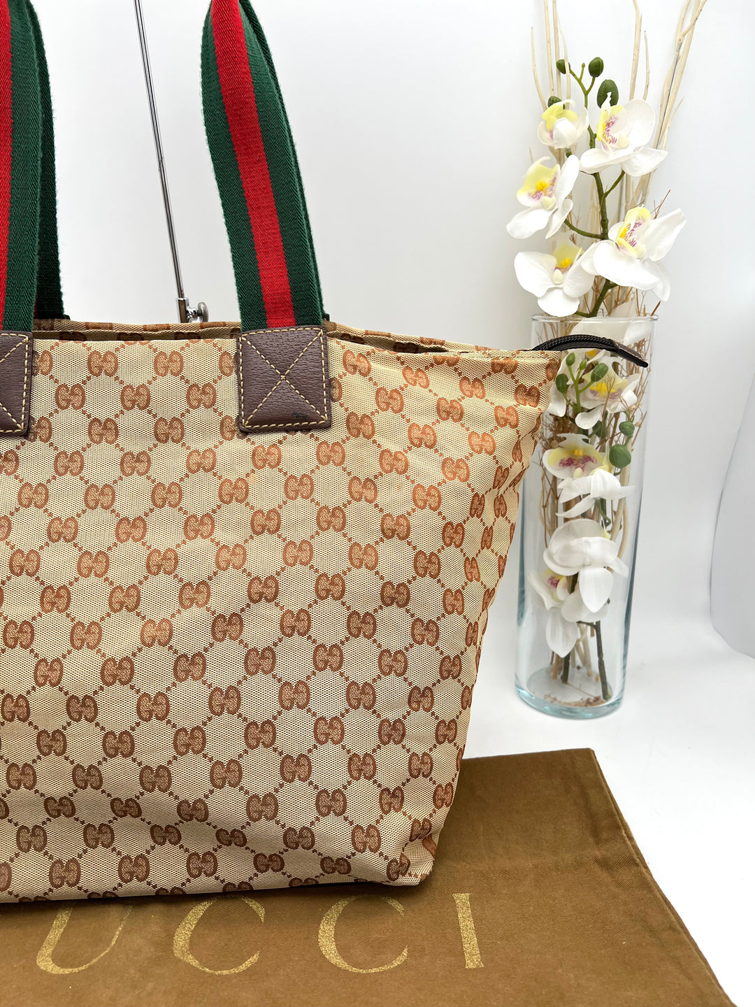 GUCCI OPHIDIA CANVAS TOTE BAG