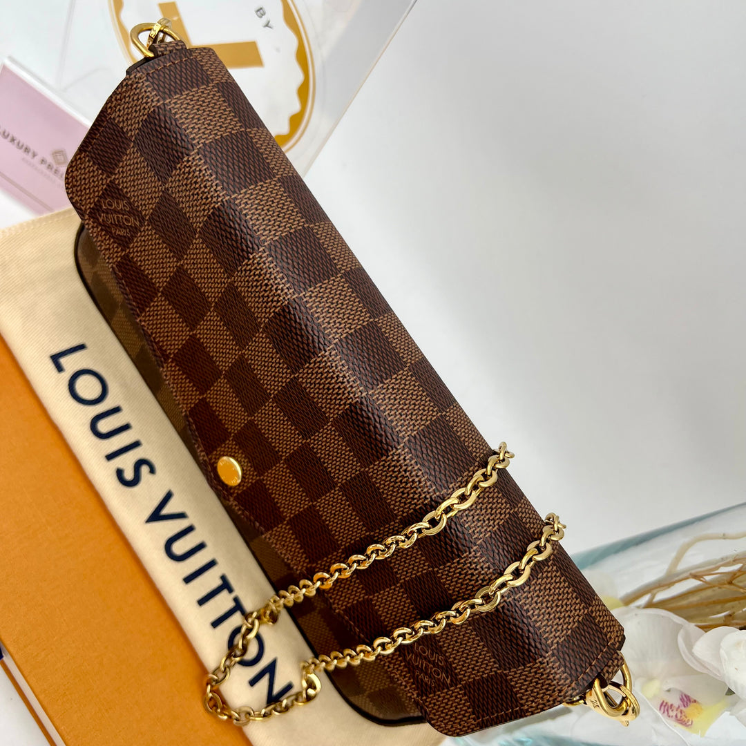 LOUIS VUITTON FELICIE DAMIER EBENE ( RFID )