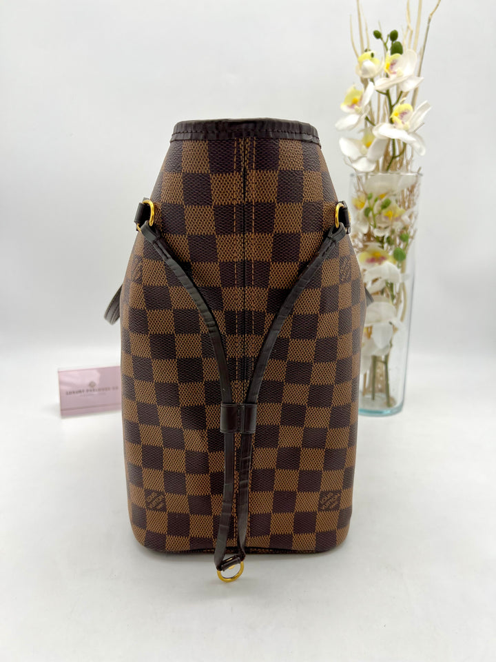 LOUIS VUITTON NEVERFULL MM DAMIER W/ POUCH