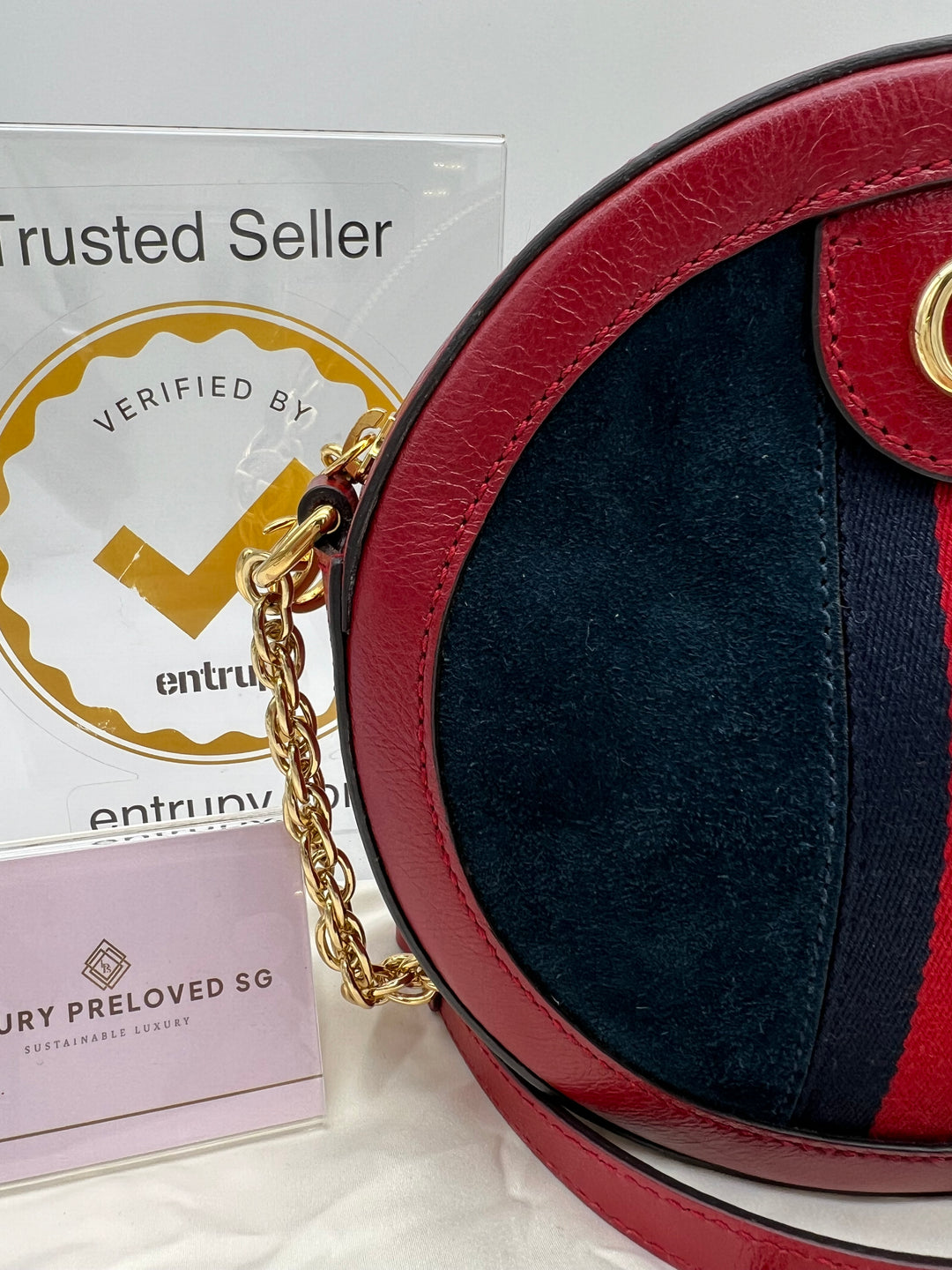 GUCCI VINTAGE OPHIDIA ROUND SHOULDER BAG