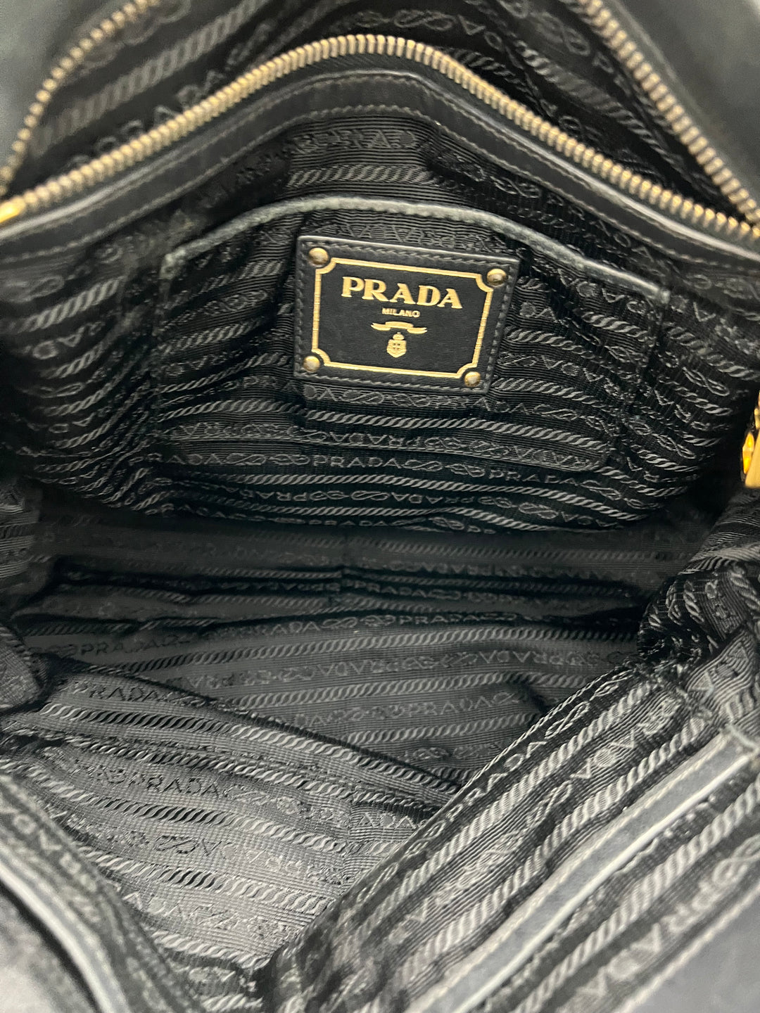 PRADA GAUFRE SHOPPING TOTE BAG