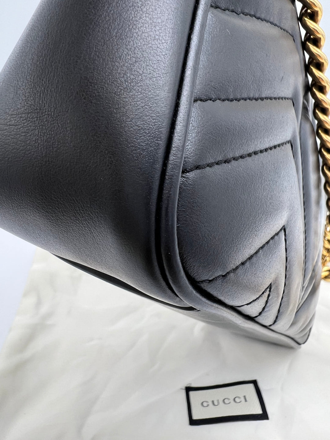 GUCCI MARMONT QUILTED GHW SHOULDER BAG MINI