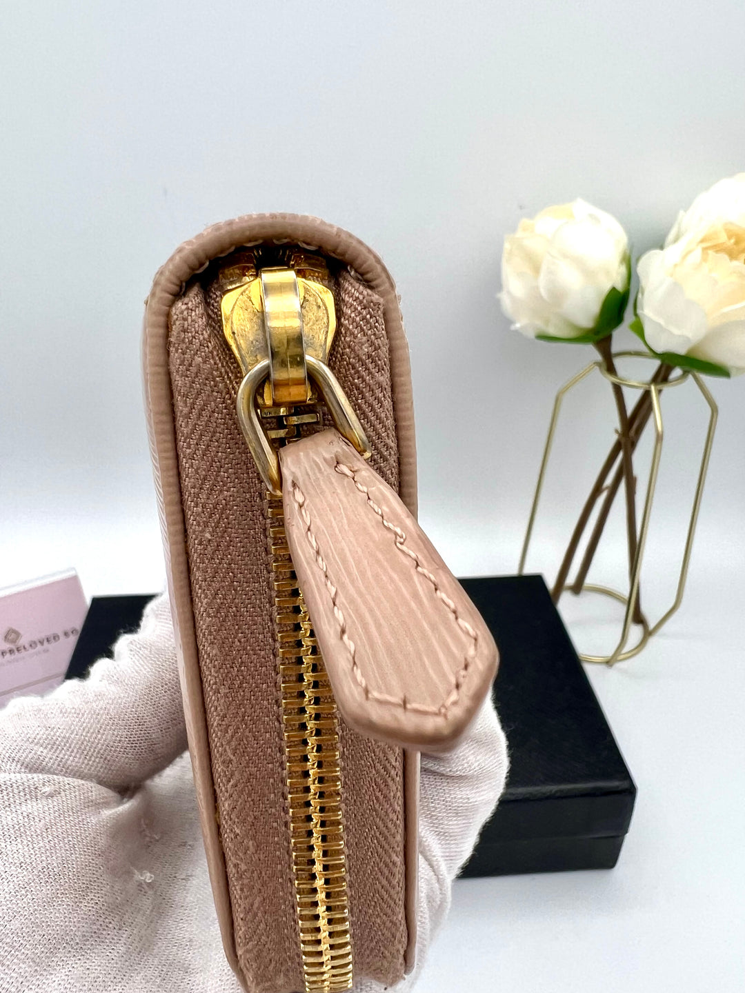 PRADA WALLET ZIP LONG SAFFIANO LEATHER