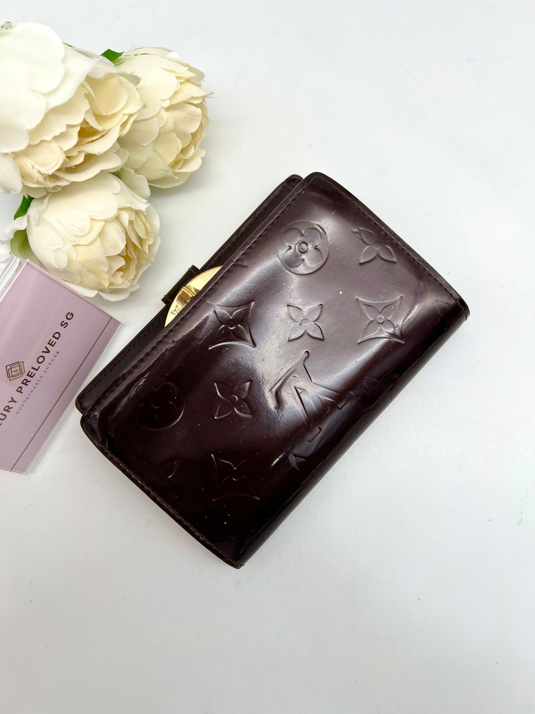 LOUIS VUITTON KISSLOCK WALLET VERNIS