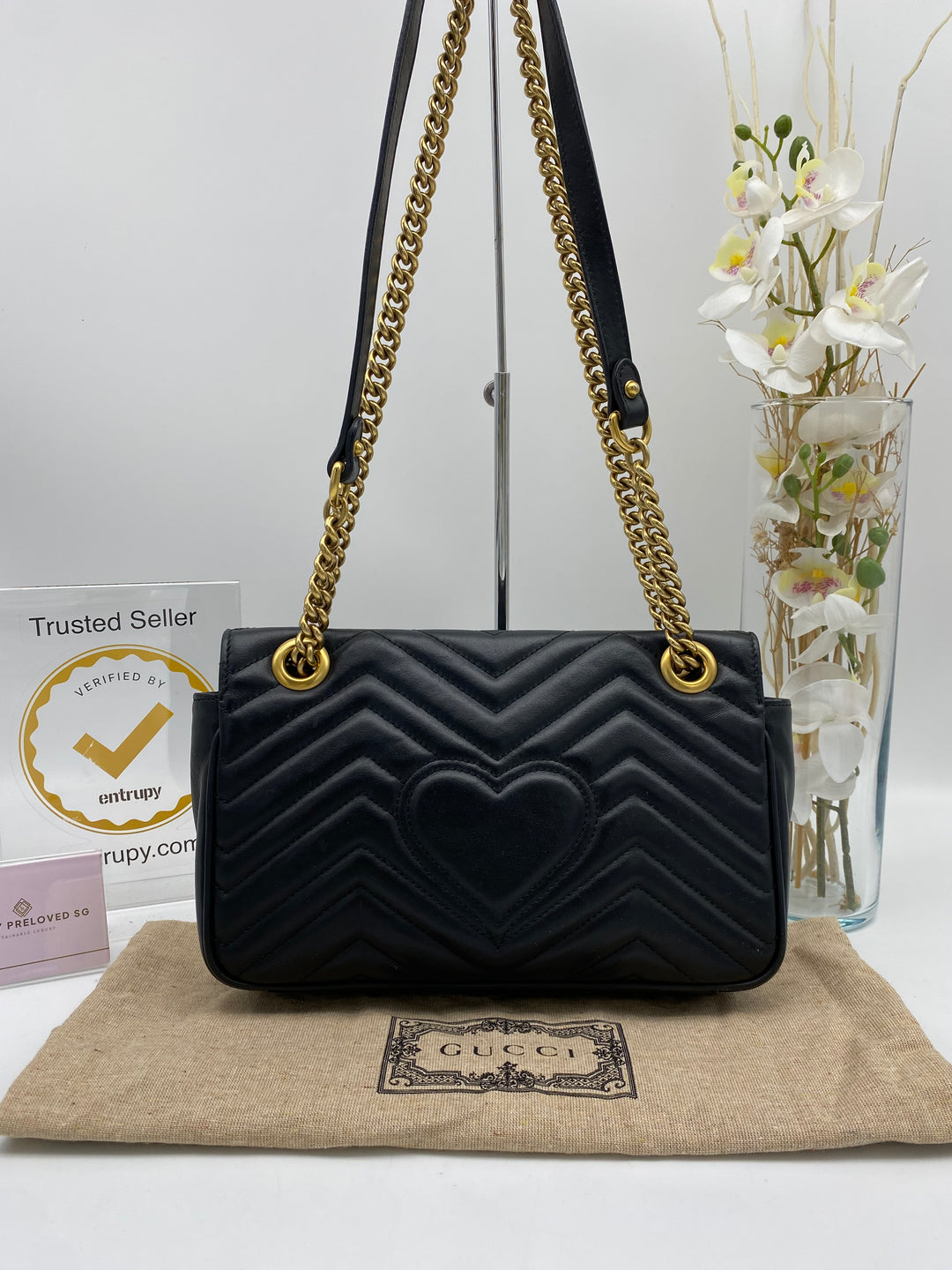 GUCCI MARMONT QUILTED GHW SHOULDER BAG