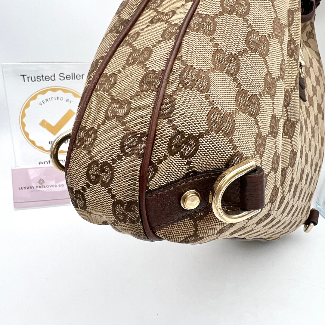 GUCCI  GG CANVAS ABBEY SHOULDER BAG