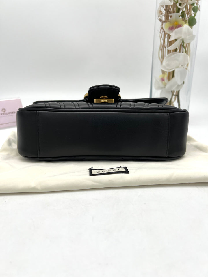GUCCI MARMONT QUILTED GHW SHOULDER BAG MINI