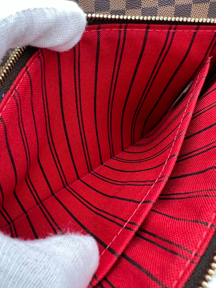 LOUIS VUITTON NEVERFULL MM DAMIER W/ POUCH