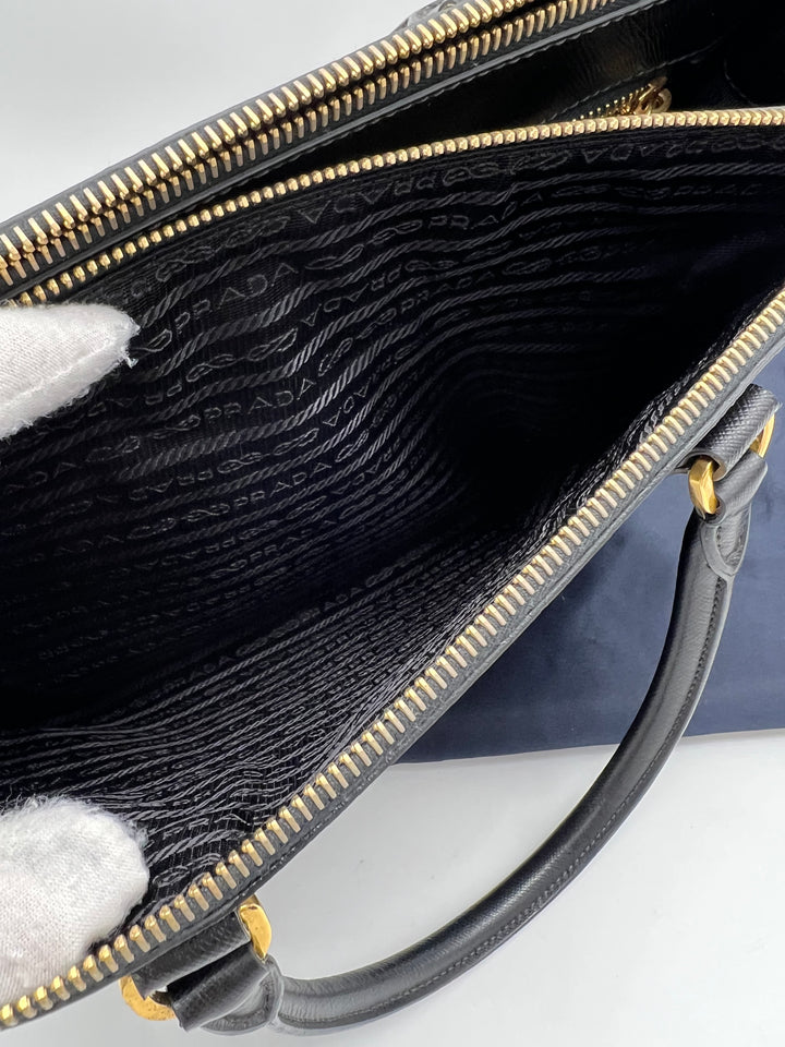 PRADA SAFFIANO DOUBLE ZIP