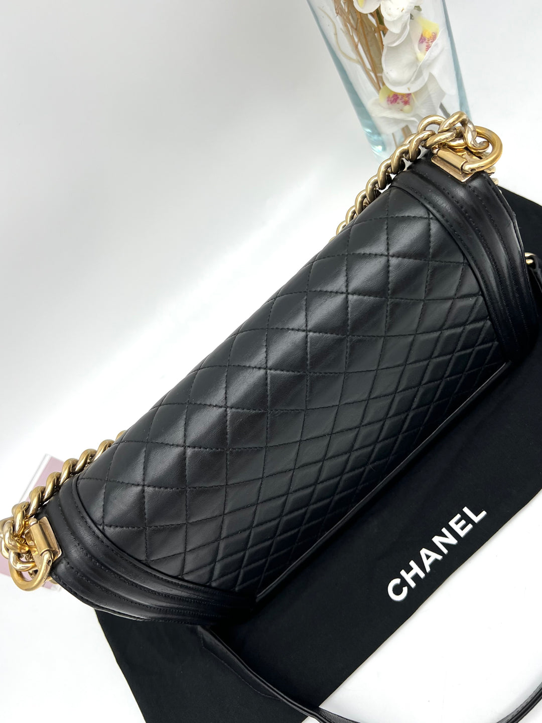 CHANEL LAMBSKIN NEW MEDIUM BOY GHW