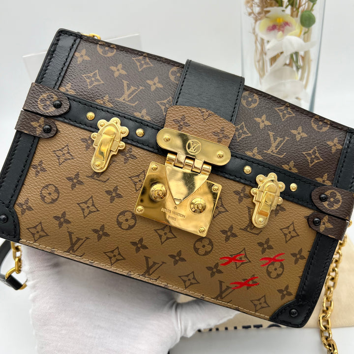 LOUIS VUITTON TRUNK CLUTCH 2 WAY BAG ( MICROCHIPPED )