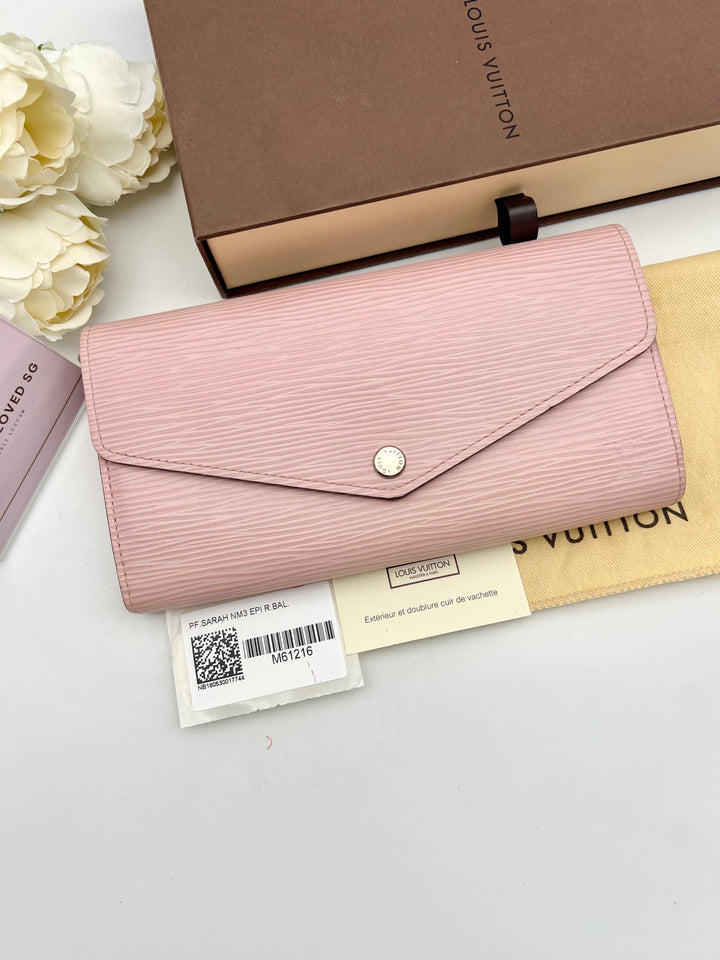 LOUIS VUITTON SARAH EPI LONG WALLET