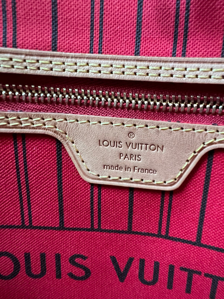 LOUIS VUITTON NEVERFULL MM MONOGR W/ POUCH ( RFID )
