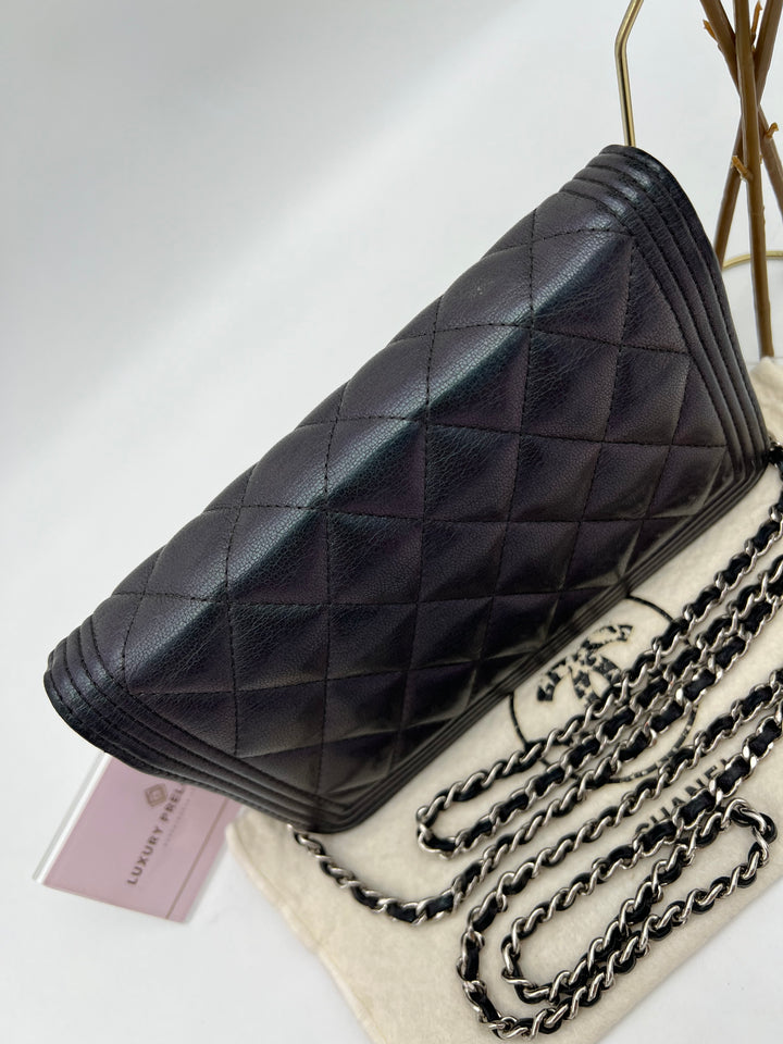 CHANEL BOY WALLET ON CHAIN