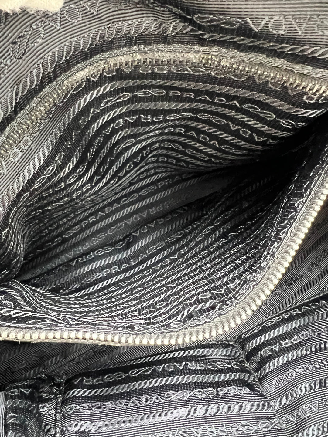 PRADA QUILTED TESSUTO CHAIN SHOULDER BAG