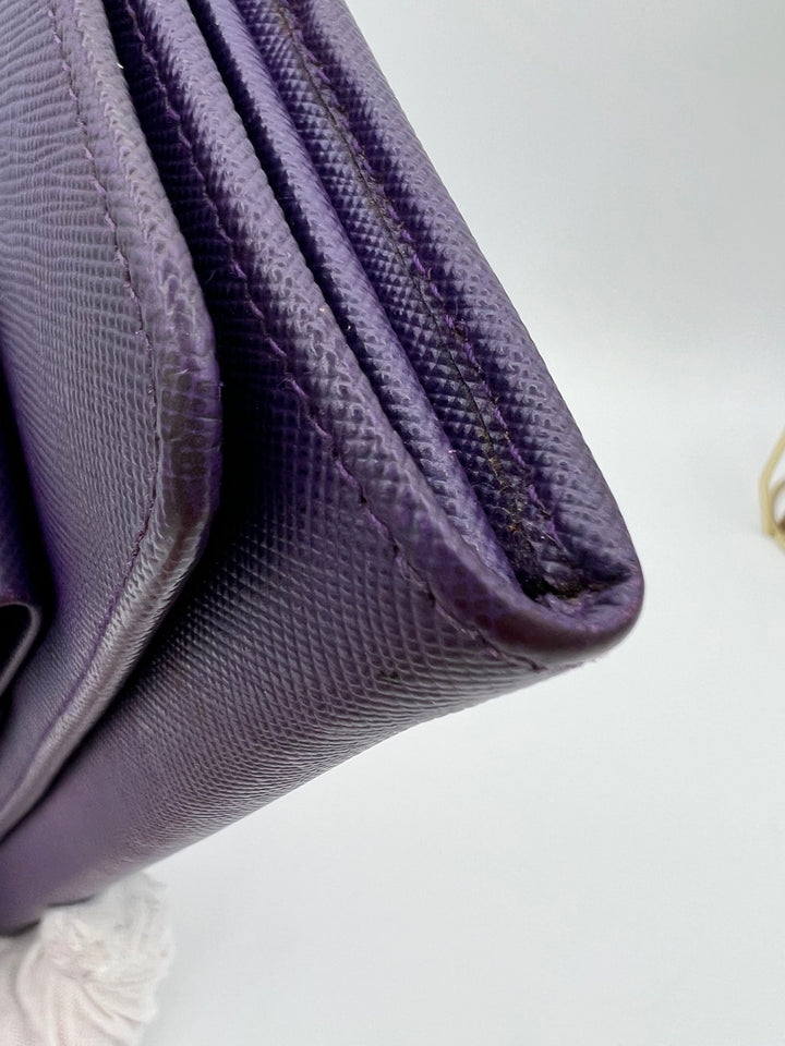 PRADA WALLET RIBBON SAFFIANO LEATHER