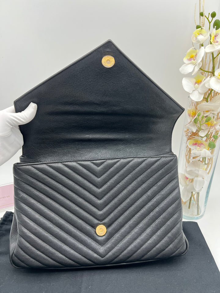 YVES SAINT LAURENT MONOGRAM ENVELOPE GHW