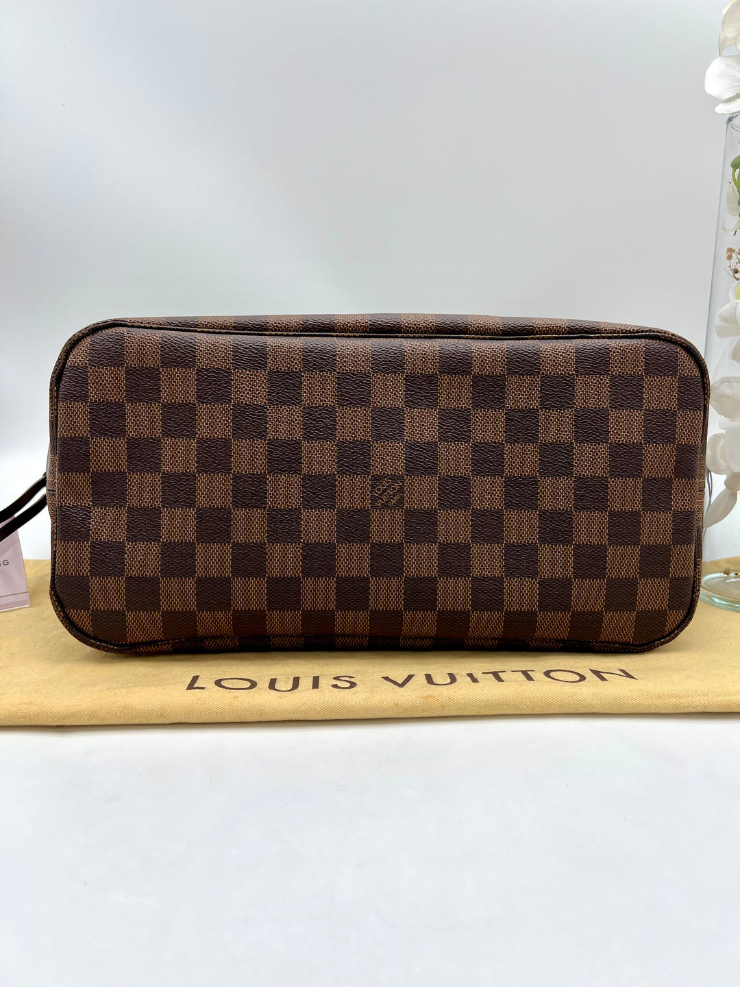 LOUIS VUITTON NEVERFULL MM DAMIER W/ POUCH