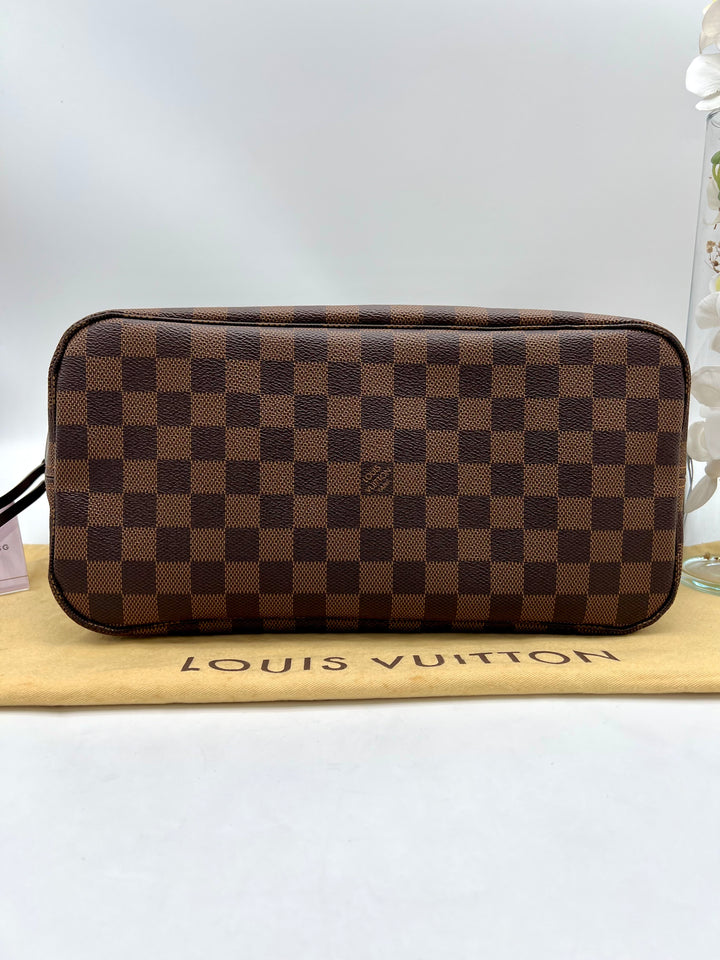 LOUIS VUITTON NEVERFULL MM DAMIER W/ POUCH