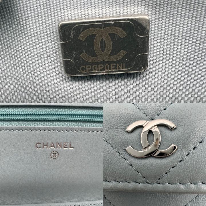 CHANEL CHEVRON WALLET ON CHAIN